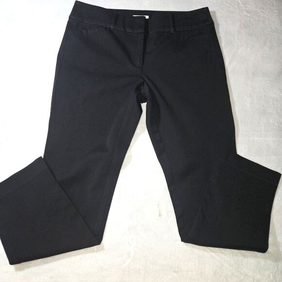 Loft Womens Skinny Ankle Black Pants Size 6 Pockets Belt Loops Inseam 26 - Picture 1 of 6
